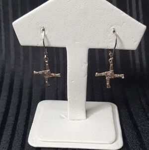 Sterling Silver St. Brigid's Cross Earrings